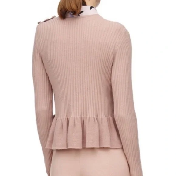 Rebecca Taylor Ribbed Peplum Sweater NWT 375.00 - Picture 2 of 2